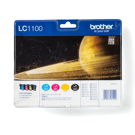 BROTHER Black/Tri-Color Ink Pack (LC1100VALBP)