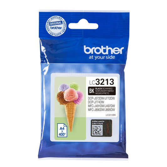 Brother LC3213 Negro Cartucho de Tinta Original - LC3213BK. 400 Paginas