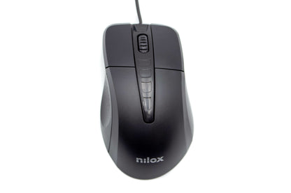 NILOX Optical USB-A 1000dpi Black Mouse (MOUSB1001)