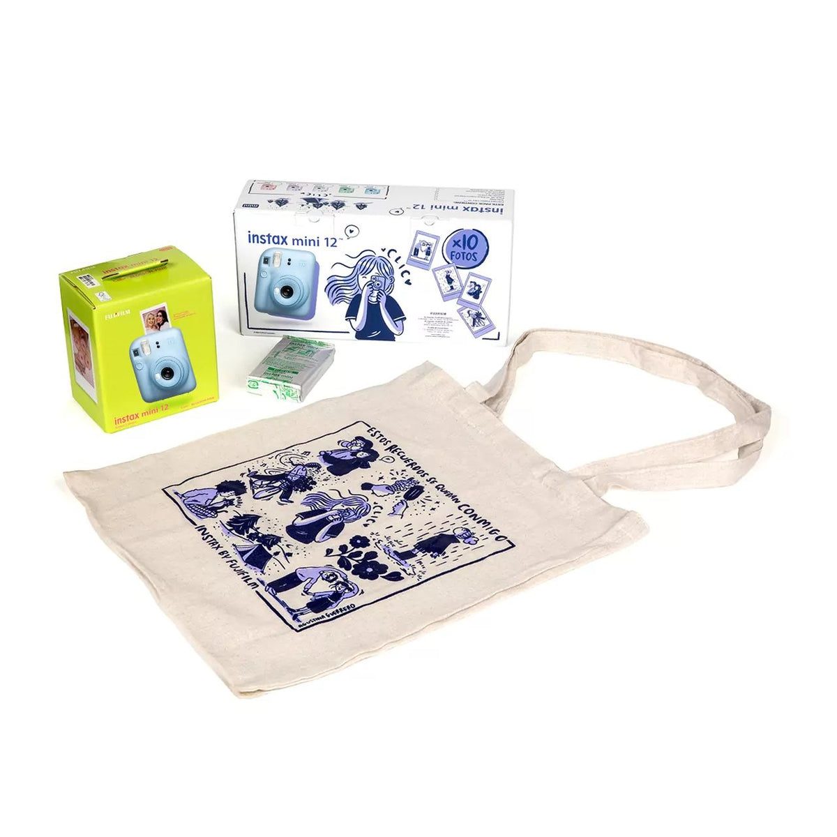 Cámara Fujifilm Instax mini 12 Kit Navidad Pastel Blue