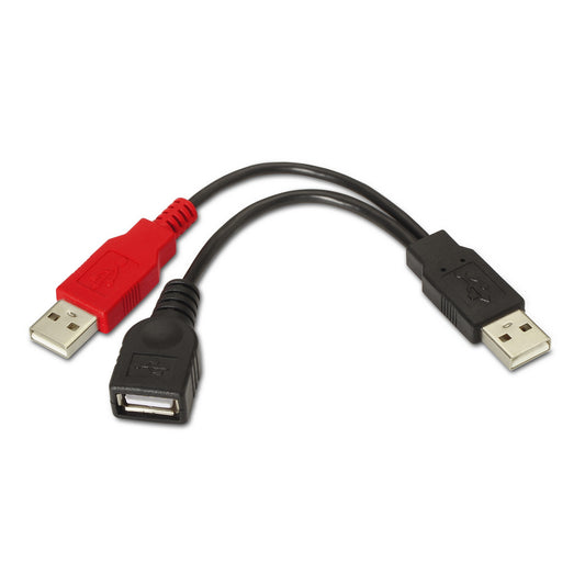 AISENS USB-A/M to 2xUSB-A/F/M Cable 15cm (A101-0030)