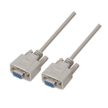 Cable AISENS RS232 DB9/H a DB9/H 1.8m Beige (A112-0066)