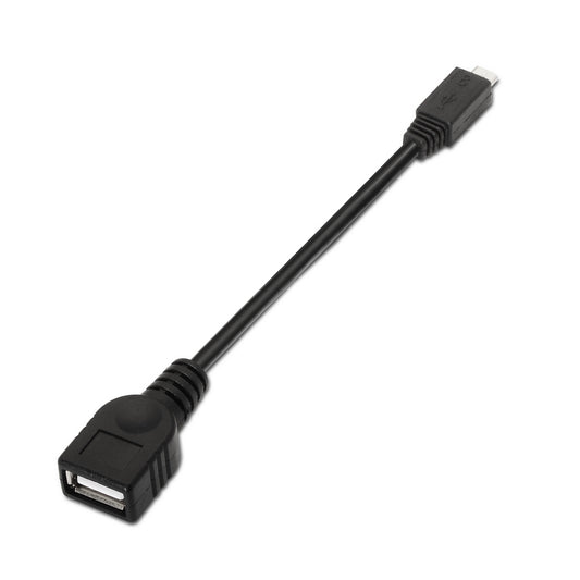 AISENS USB-A/M to mUSB-B/H Cable 15cm Black (A101-0031)