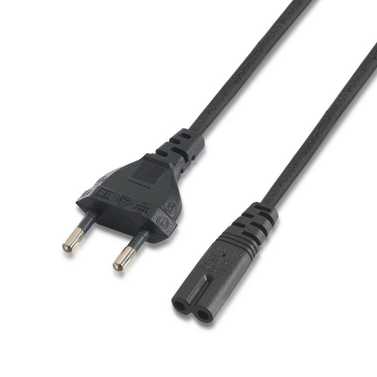 AISENS CEE7/M to C7/H 1.5m Black Cable (A132-0173)