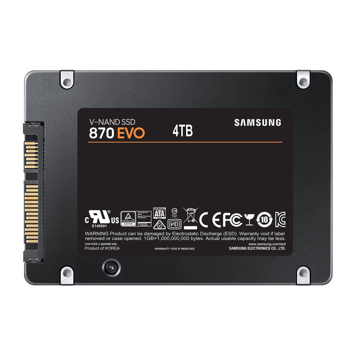 SSD Samsung 870 Evo 2.5" 4Tb SATA3 (MZ-77E4T0B/EU)