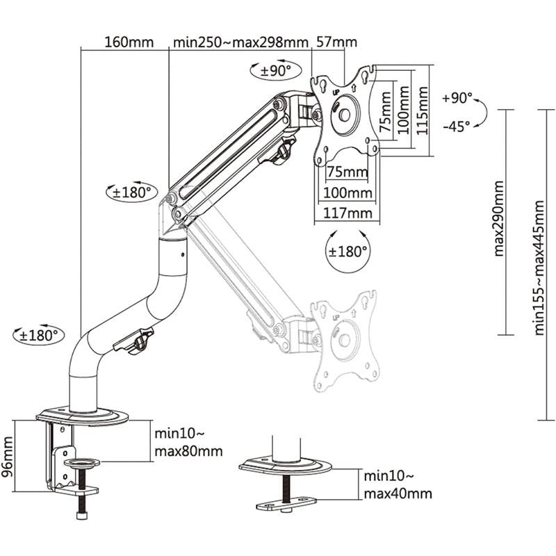 SOPORTE TV MONITOR AISENS 17-32 8KG INCLINABLE/GIRATORIO