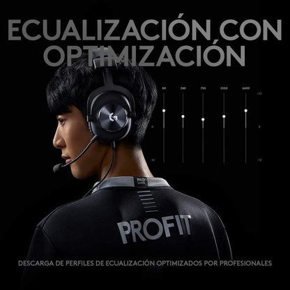 AURICULARES + MICROFONO LOGITECH G PRO X USB BLACK
