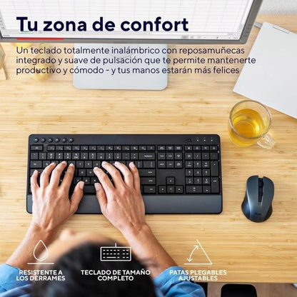 TECLADO + RATON TRUST TREZO WIRELESS BLACK ECO