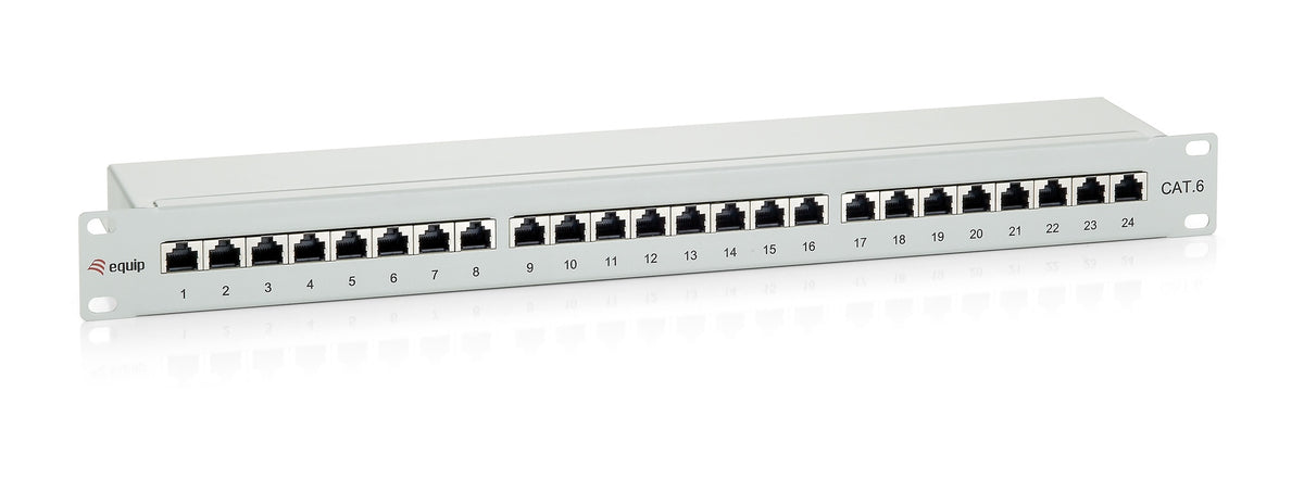 EQUIP Patch Panel 24p Cat.6 Apantallado Gris (EQ326324)