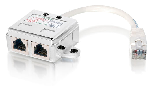 RJ45 male to RJ45 female Category 5e adapter, two connectors