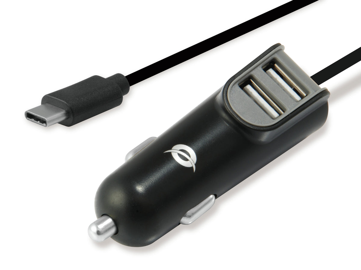 Cargador CONCEPTRONIC Coche 2xUSB-A Negro (CARDEN05B)