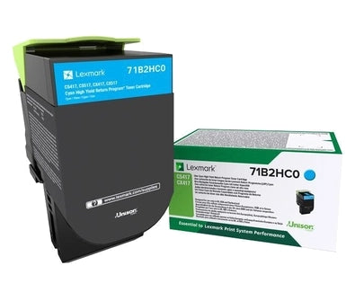 Lexmark CS417/CX417/CS517/CX517 Cyan Original Toner Cartridge - 71B2HC0/71B0H20