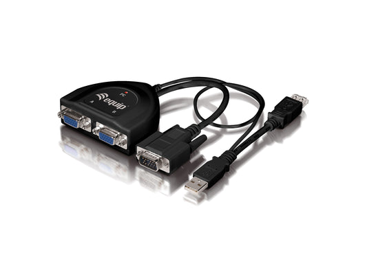 Splitter EQUIP 1xVGA In 2xVGA Out Black (EQ332521)