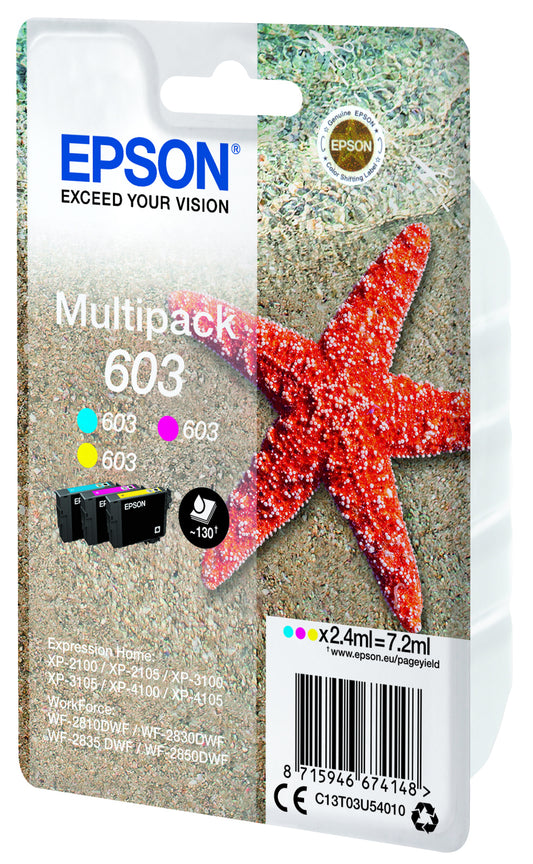 Epson 603 Starfish Tricolor Ink (C13T03U54010)