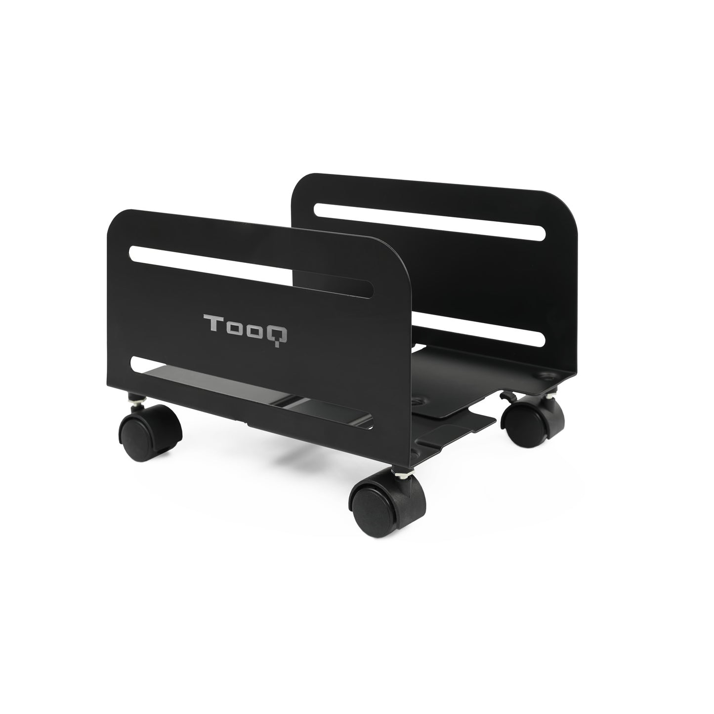 TOOQ Black CPU Floor Stand with Wheels