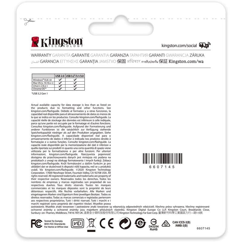 PEN DRIVE 64GB KINGSTON USB-C 3.1 BLACK