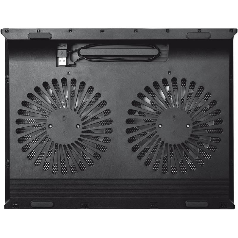 SOPORTE + VENTILADOR NOTEBOOK TRUST HASTA 17.4" BLACK