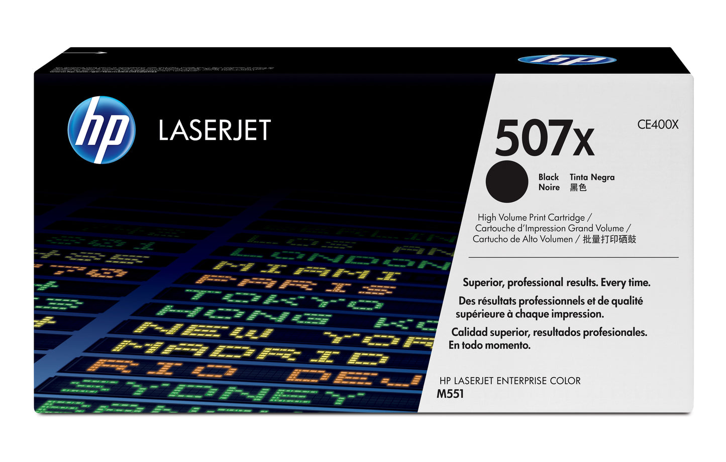 Toner HP LaserJet Pro 507X Negro 11000 páginas (CE400X)