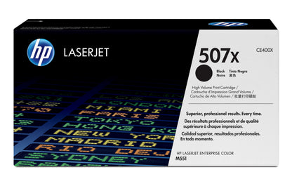 Toner HP LaserJet Pro 507X Negro 11000 páginas (CE400X)
