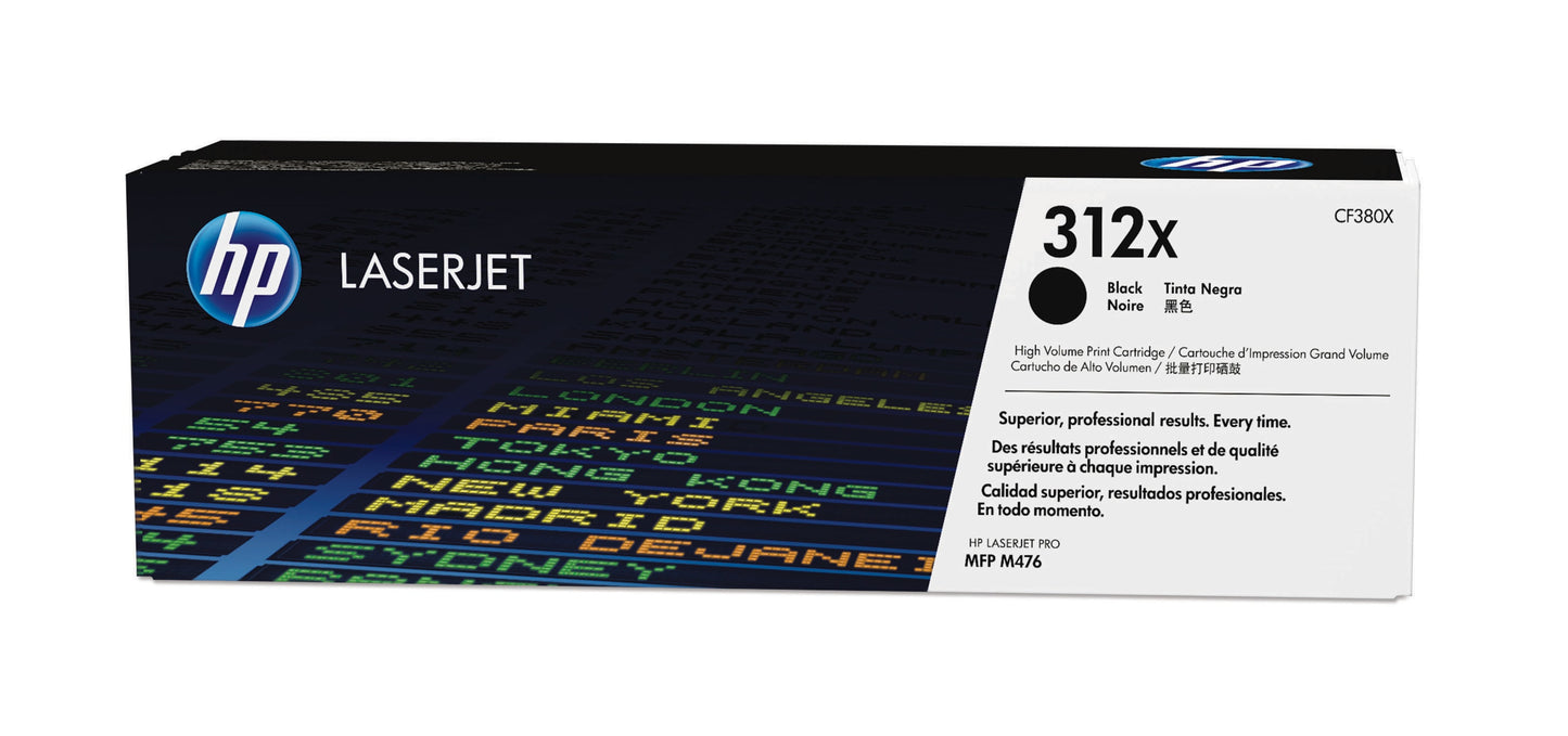 Toner HP LaserJet Pro 312X Negro 4400 páginas (CF380X)