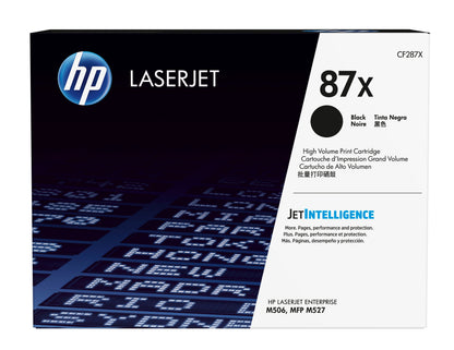 HP CF287X Black Original Toner Cartridge - 87X. 18,000 Pages
