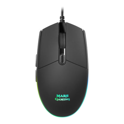 Ratón Mars Gaming Óptico RGB USB-A 3200dpi Negro (MMG)