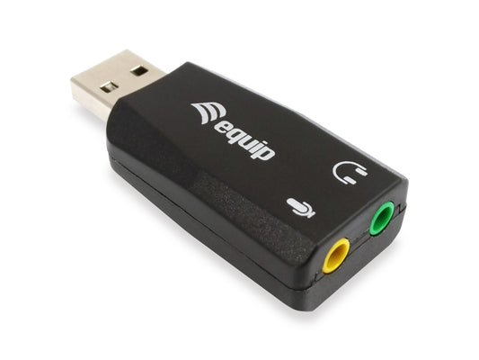 USB 2.0 Male to 3.5mm Female Mini Jack Adapter for Headphone and Microphone (USB Sound Card).