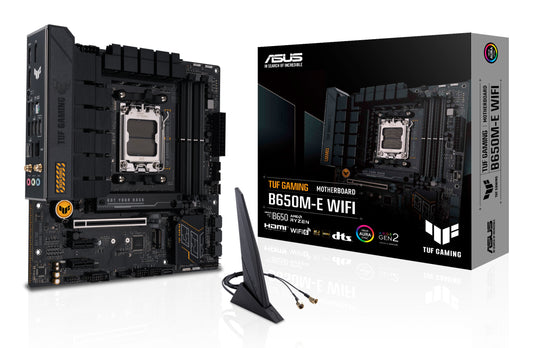ASUS TUF GAMING B650M-E WIFI: (AM5) 4DDR5 HDMI DP mATX