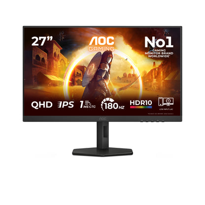 MONITOR GAMING AOC 27" IPS 180HZ 2K QHD ERGONOMICO HDMI
