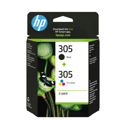 HP 305 Negro + Color Pack de 2 Cartuchos de Tinta Originales - 6ZD17AE