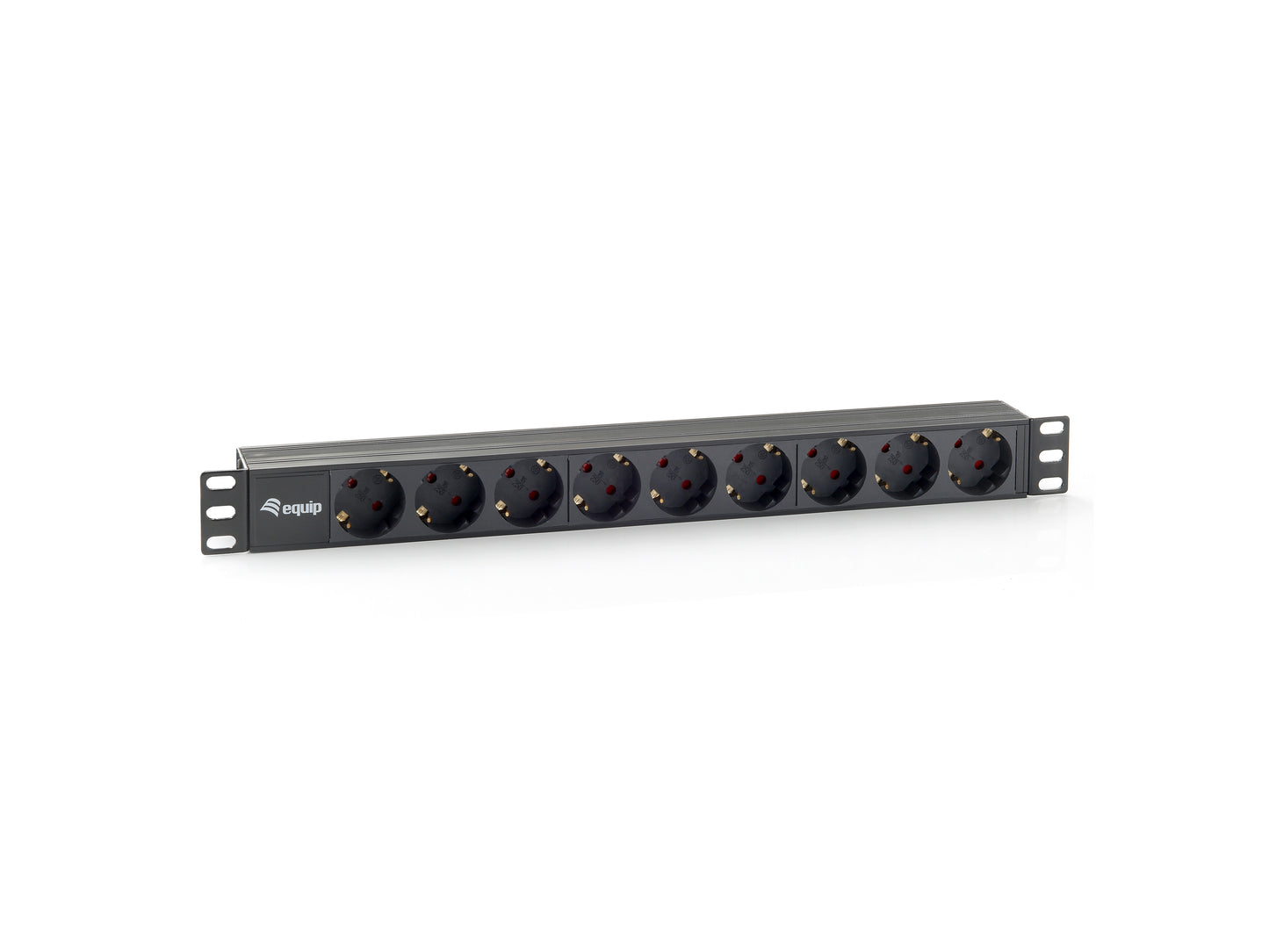 Regleta nueve tomas schuko sin interruptor para rack 19'
