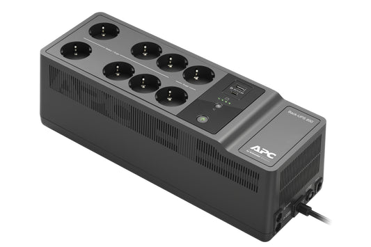S.A.I. APC 850VA 520W 8xSchuko USB Negra (BE850G2-GR)