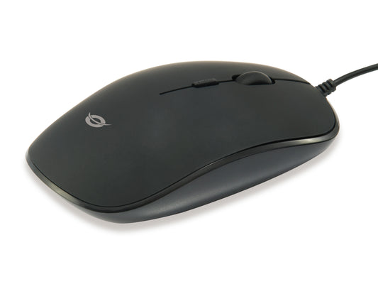 Wired Mouse, Desktop Optical, DPI Switch (800/1000/1200), Easy Plug and Play Installation, Suitable for Both Left and Right-Handed Users, Rubber Finish, USB 2.0 Connection