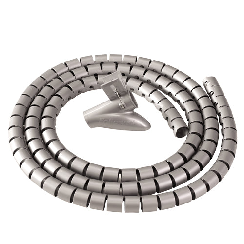 Organizador de cables zip 20mm de diametro 2 metros de longitud gris