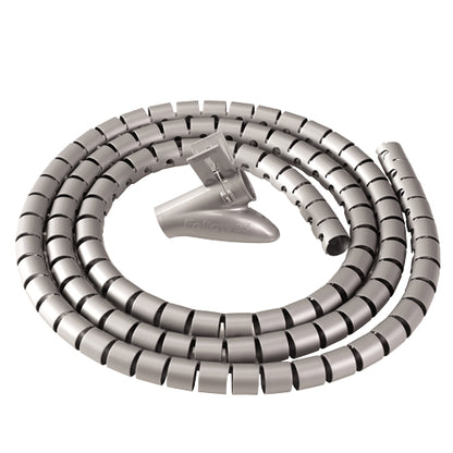 Organizador de cables zip 20mm de diametro 2 metros de longitud gris