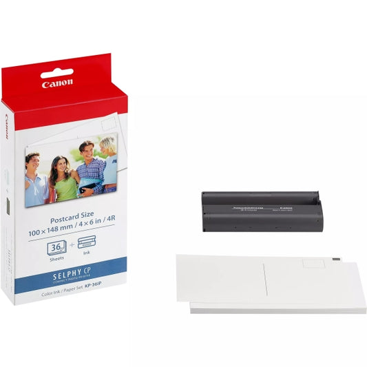 Canon KP-36IP Pack de Tinta Original y 36 Hojas Papel Fotografico, 100x148 mm - 7737A001