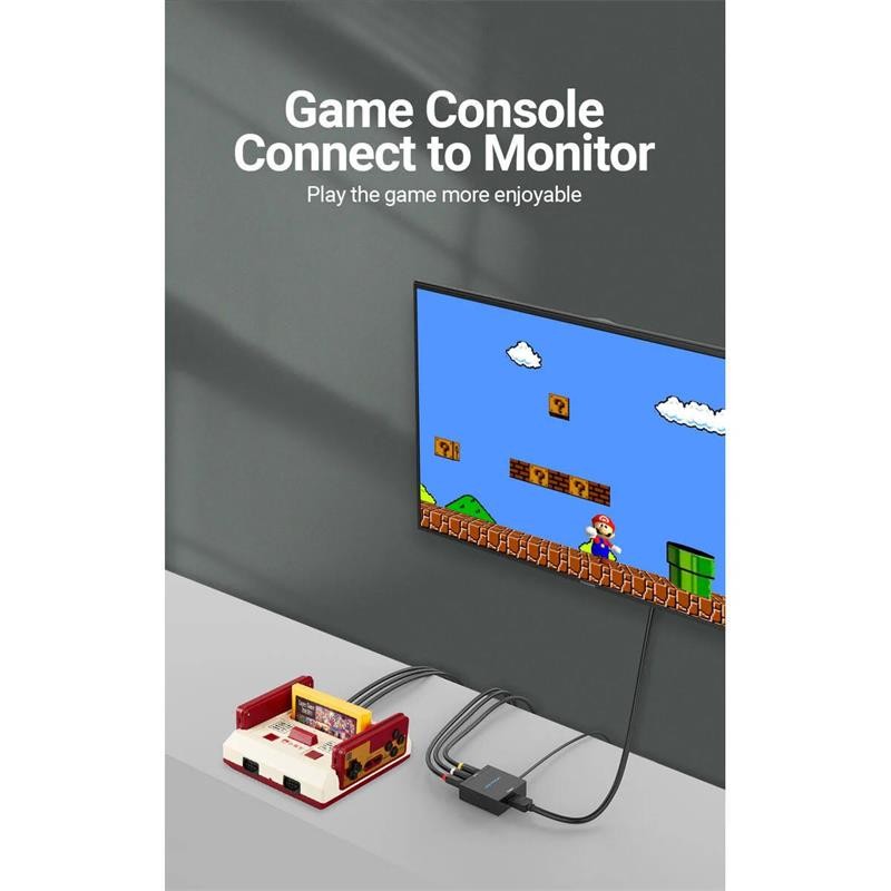 CONVERSOR VENTION RCA/H - HDMI/H MINIUSB/H BLACK