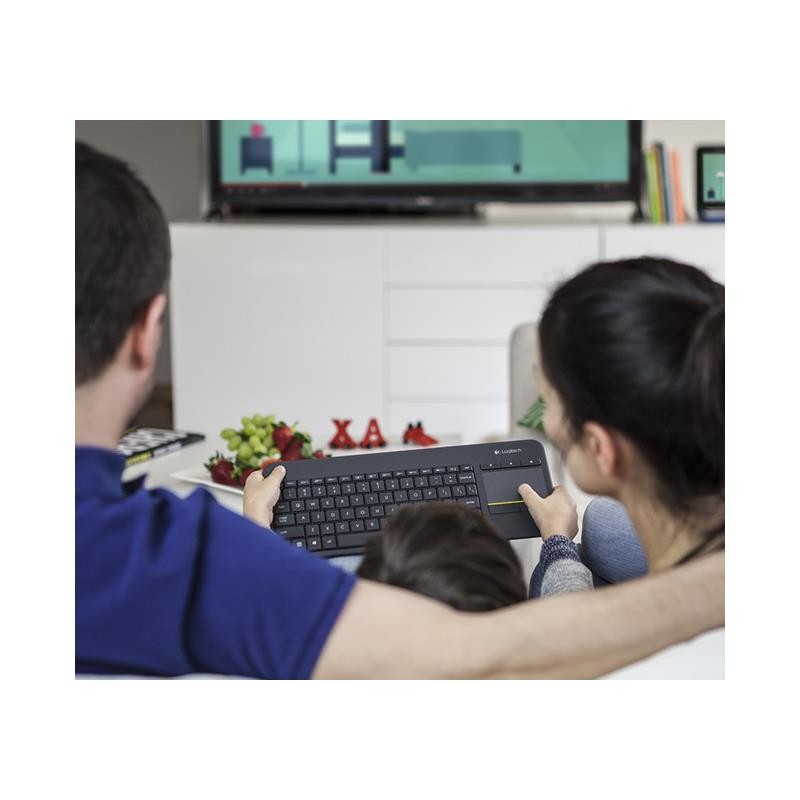 TECLADO LOGITECH K400 RF WIRELESS TOUCHPAD BLACK