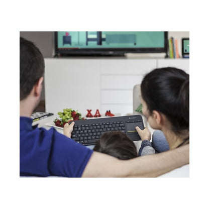 TECLADO LOGITECH K400 RF WIRELESS TOUCHPAD BLACK