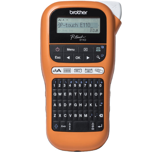 Brother Thermal Label Printer Black/Orange (PT-E110VP)