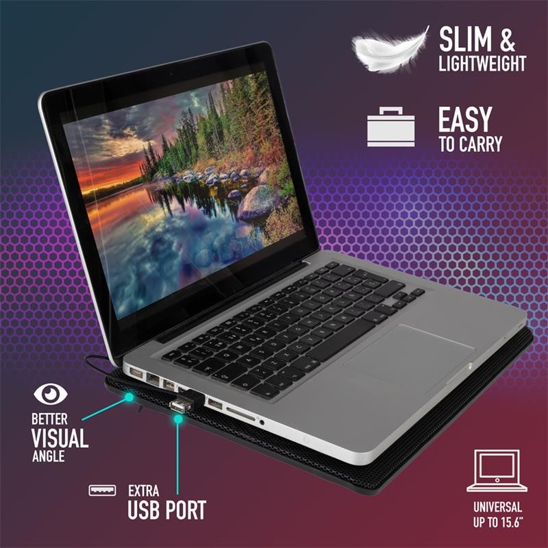 SOPORTE + VENTILADOR NOTEBOOK NGS JETSTAND BLACK