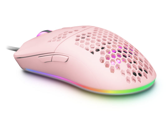 Ratón Mars Gaming Óptico RGB USB 12400dpi Rosa (MMAXP)