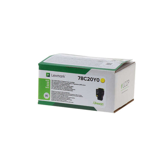 Lexmark CS421/CS521/CS622/CX421/CX522/CX622/CX625 Yellow Original Toner Cartridge - 78C20Y0
