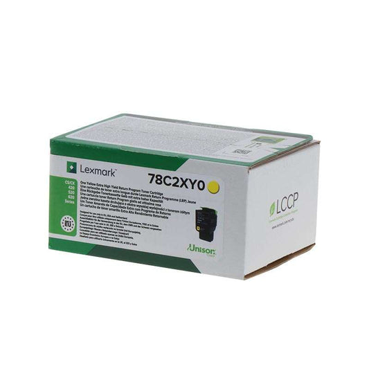 Lexmark CS421/CS521/CS622/CX421/CX522/CX622/CX625 Yellow Original Toner Cartridge - 78C2XY0/78C2XYE