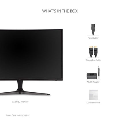 MONITOR VIEWSONIC 24" CURVO LED FHD HDMI DP 165Hz 3YR GARANTIA