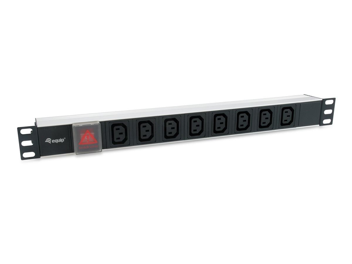 Regleta EQUIP 8 Tomas Interruptor 1U Negra (EQ333310)