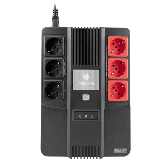 S.A.I. NGS 600VA 350W 6xSchuko Negra (FORTRESSBUNKER)