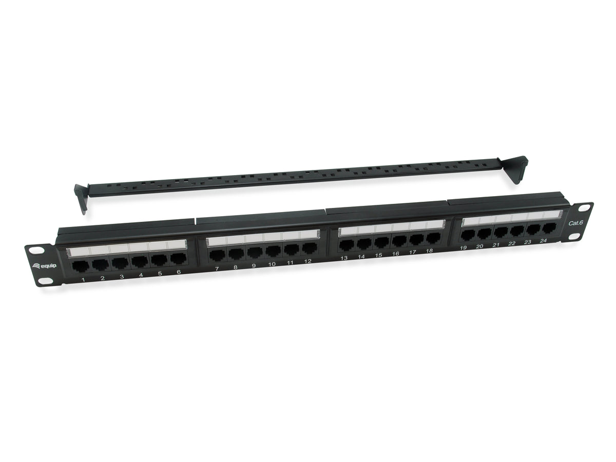 Patch Panel EQUIP 24p Cat.6 1U Negro (EQ135426)
