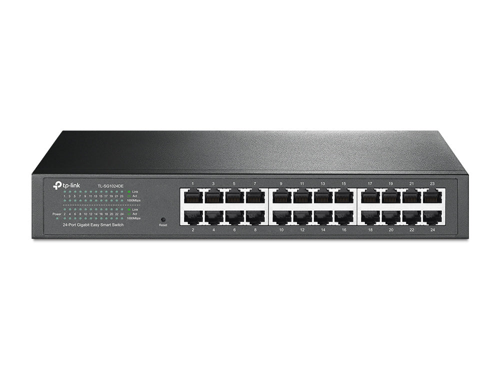 TP-Link 24xRJ45 Rack 1U Black Switch (TL-SG1024DE)