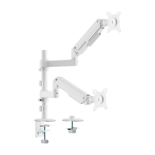 AISENS 17"-32" TV/MONITOR DESK MOUNT WITH 2 SWIVEL/TILT ARMS, UP TO 9KG, WHITE